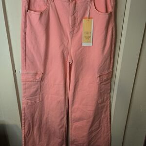 Vibrant Pink Flare Jeans for Women